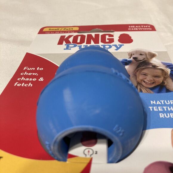 Original KONG for Puppy Healthy Chewing Toy Small Blue Chew Chase Fetch - Picture 5 of 10
